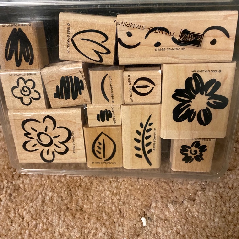 Stampin Up Wooden Rubber Stamps